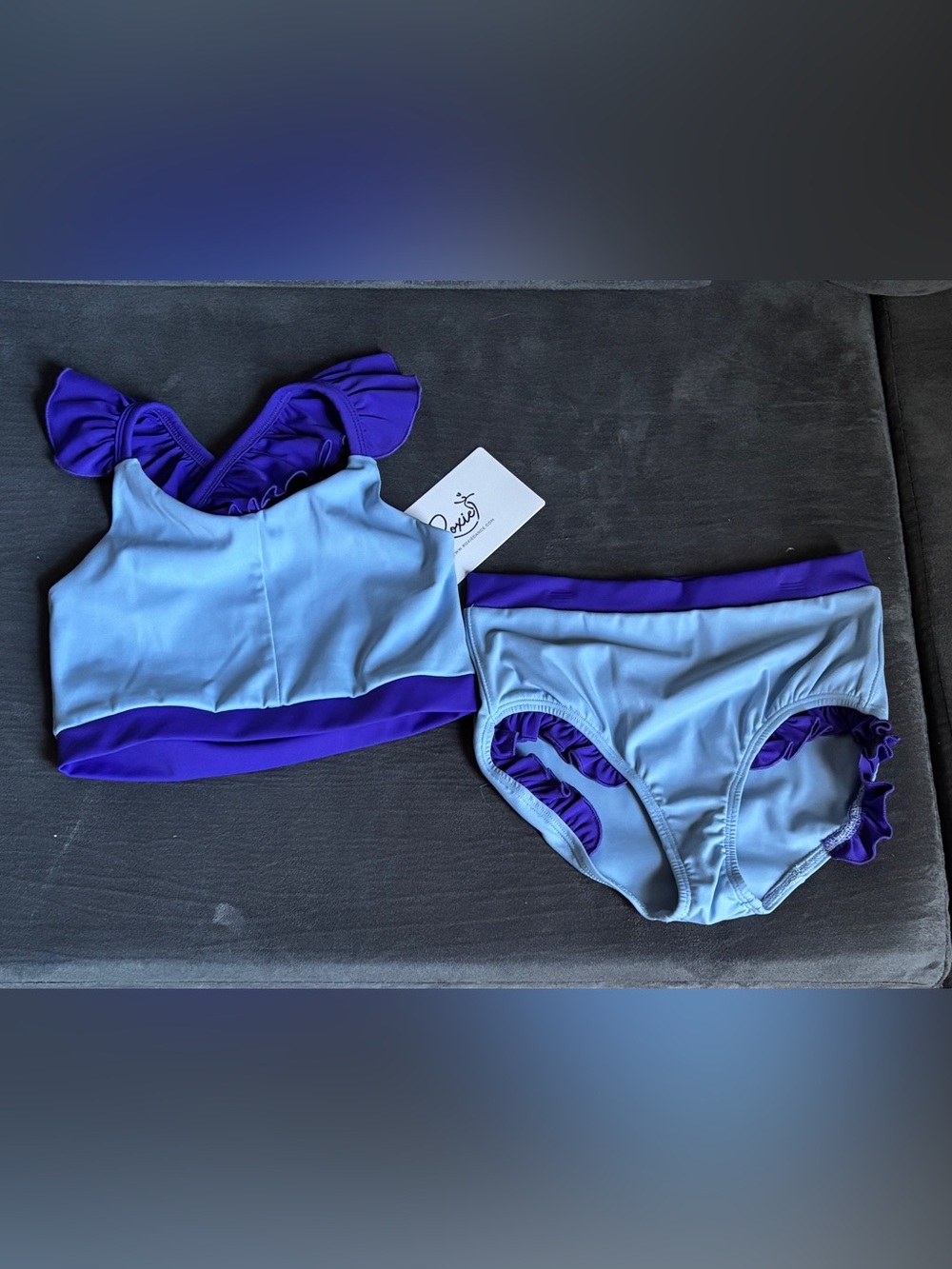Roxie Dancewear Sydney set, Periwinkle/Purple, CL (8/10) NWT
